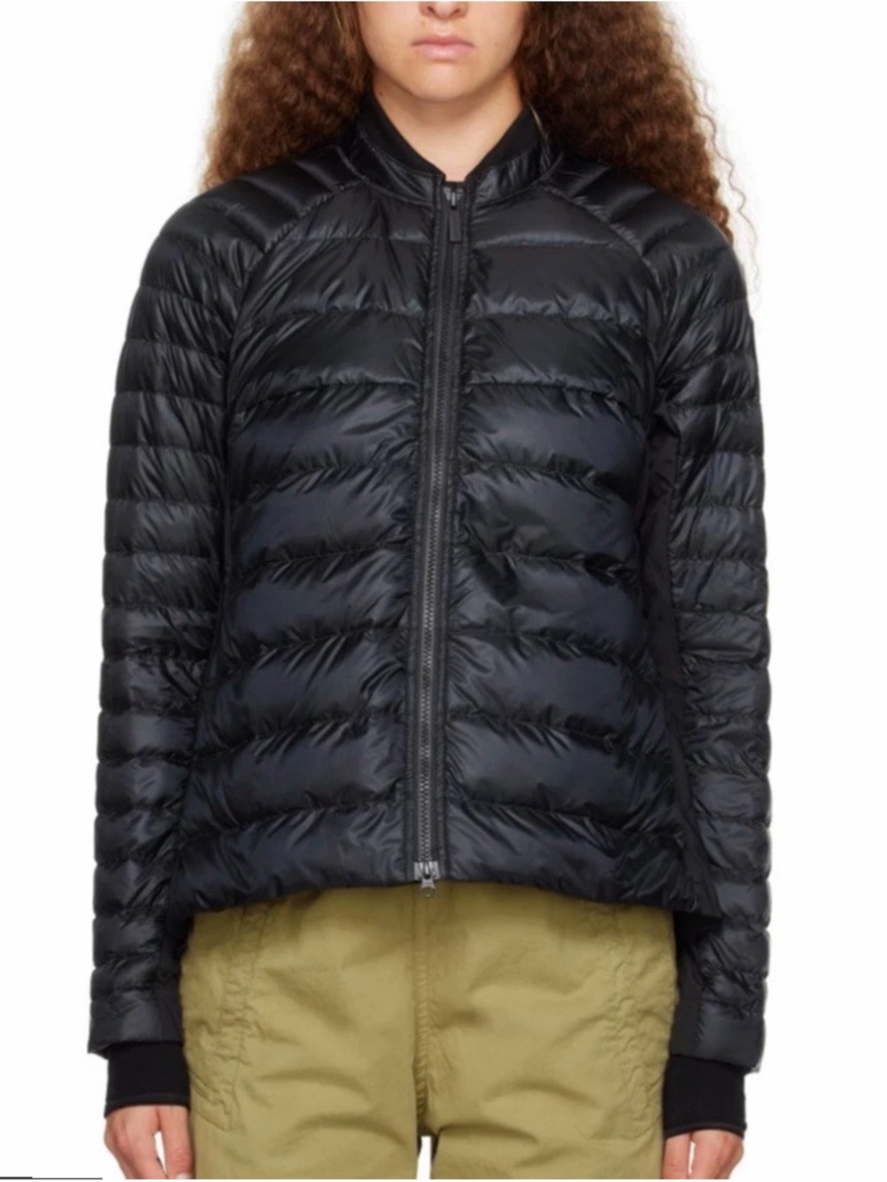 Auth Canada Goose Roncy jacket Black Sz L LIGHTWEIGHT down Puffer